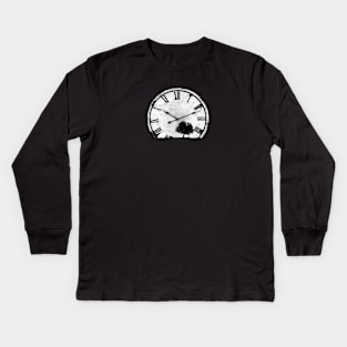 Moonclock rise Kids Long Sleeve T-Shirt